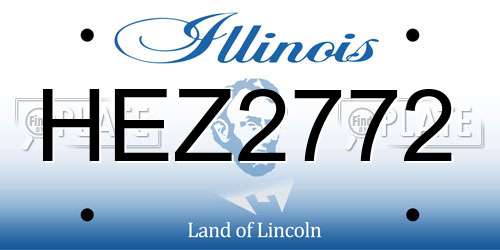 HEZ2772 Illinois License Plate