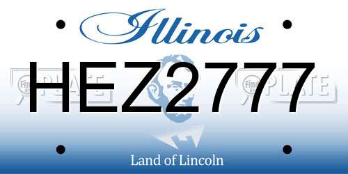 HEZ2777 Illinois License Plate