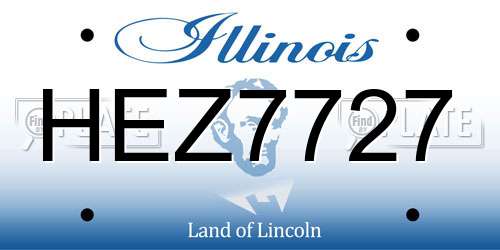 HEZ7727 Illinois License Plate