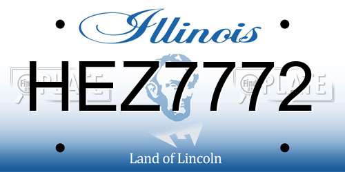 HEZ7772 Illinois License Plate