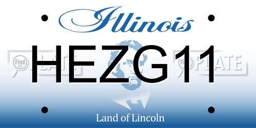 HEZG11 Illinois License Plate