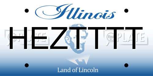 HEZTTTT Illinois License Plate