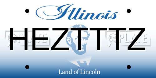 HEZTTTZ Illinois License Plate