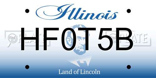 HF0T5B Illinois License Plate