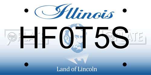 HF0T5S Illinois License Plate