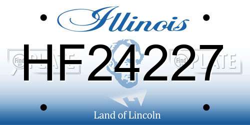 HF24227 Illinois License Plate