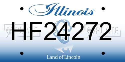 HF24272 Illinois License Plate