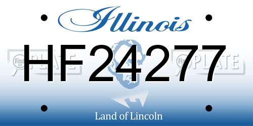 HF24277 Illinois License Plate