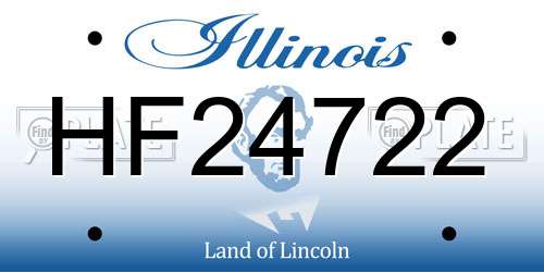 HF24722 Illinois License Plate