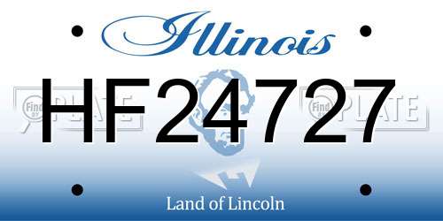 HF24727 Illinois License Plate