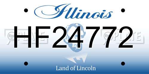 HF24772 Illinois License Plate