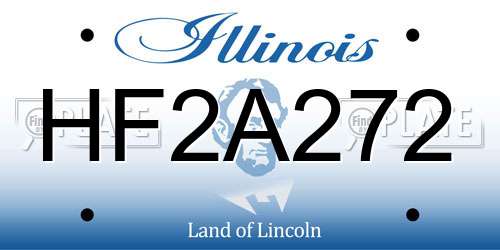 HF2A272 Illinois License Plate