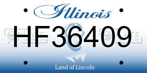 HF36409 Illinois License Plate