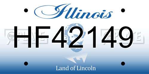 HF42149 Illinois License Plate
