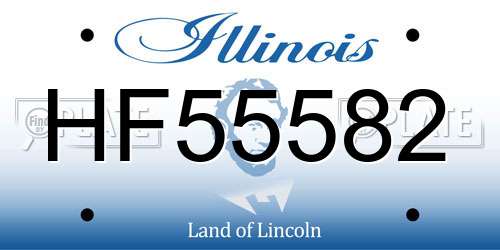 HF55582 Illinois License Plate