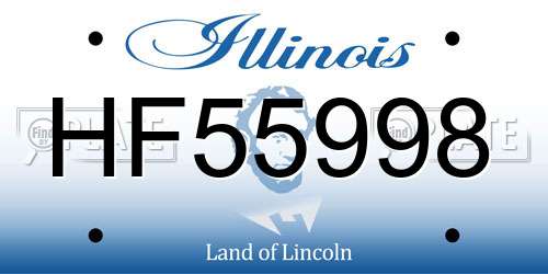 HF55998 Illinois License Plate