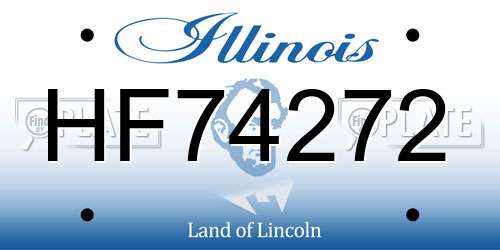 HF74272 Illinois License Plate