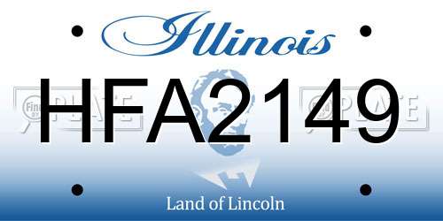 HFA2149 Illinois License Plate