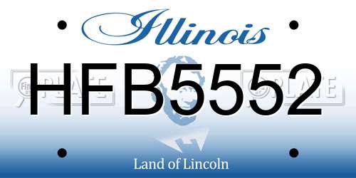 HFB5552 Illinois License Plate
