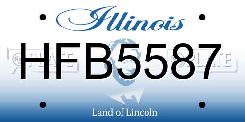 HFB5587 Illinois License Plate