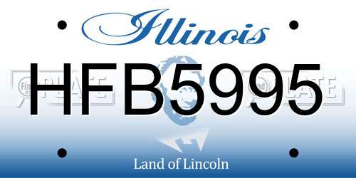 HFB5995 Illinois License Plate