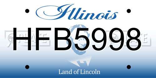 HFB5998 Illinois License Plate