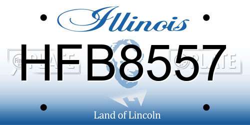 HFB8557 Illinois License Plate