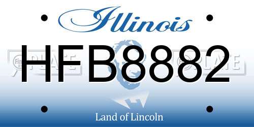 HFB8882 Illinois License Plate