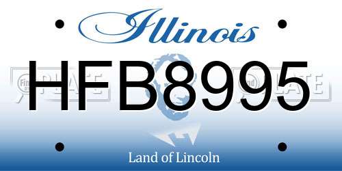 HFB8995 Illinois License Plate