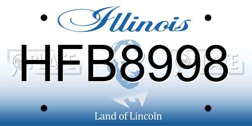 HFB8998 Illinois License Plate