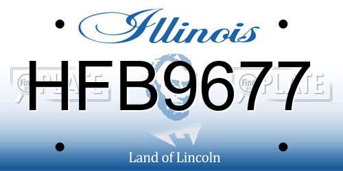 HFB9677 Illinois License Plate