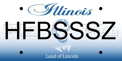 HFBSSSZ Illinois License Plate