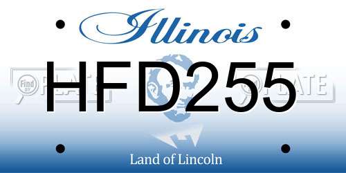 HFD255 Illinois License Plate