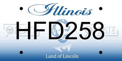 HFD258 Illinois License Plate