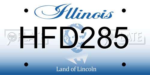 HFD285 Illinois License Plate