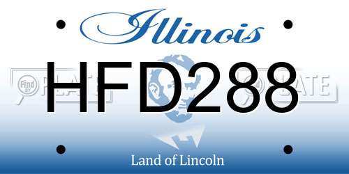 HFD288 Illinois License Plate