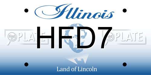 HFD7 Illinois License Plate