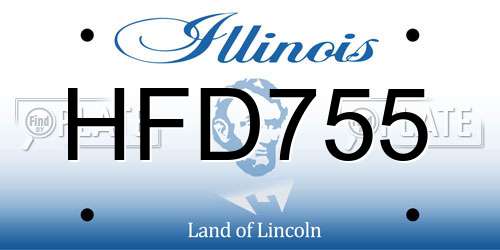 HFD755 Illinois License Plate
