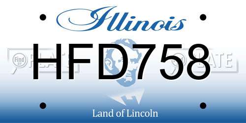 HFD758 Illinois License Plate