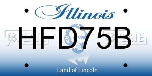 HFD75B Illinois License Plate