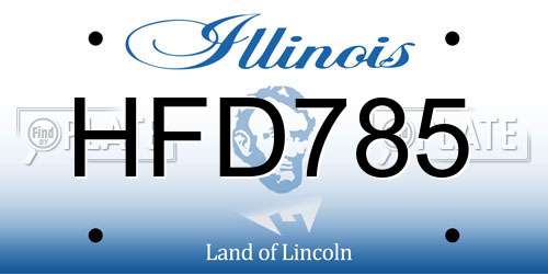 HFD785 Illinois License Plate