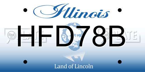 HFD78B Illinois License Plate