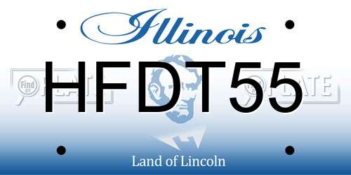HFDT55 Illinois License Plate