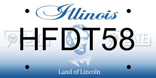 HFDT58 Illinois License Plate