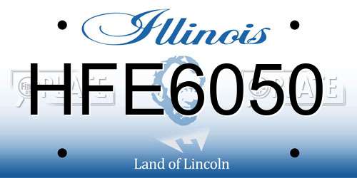 HFE6050 Illinois License Plate