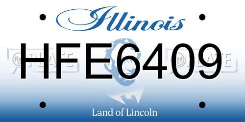 HFE6409 Illinois License Plate
