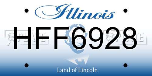 HFF6928 Illinois License Plate