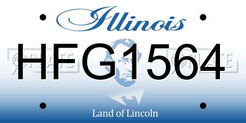 HFG1564 Illinois License Plate