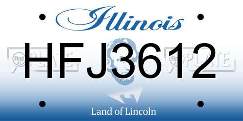 HFJ3612 Illinois License Plate