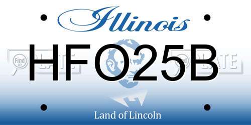 HFO25B Illinois License Plate